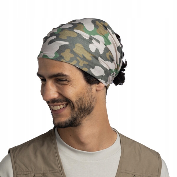 Buff komin chusta wielofunkcyjna chłodząca coolnet UV+ Enob Khaki kamuflaż Marka Buff
