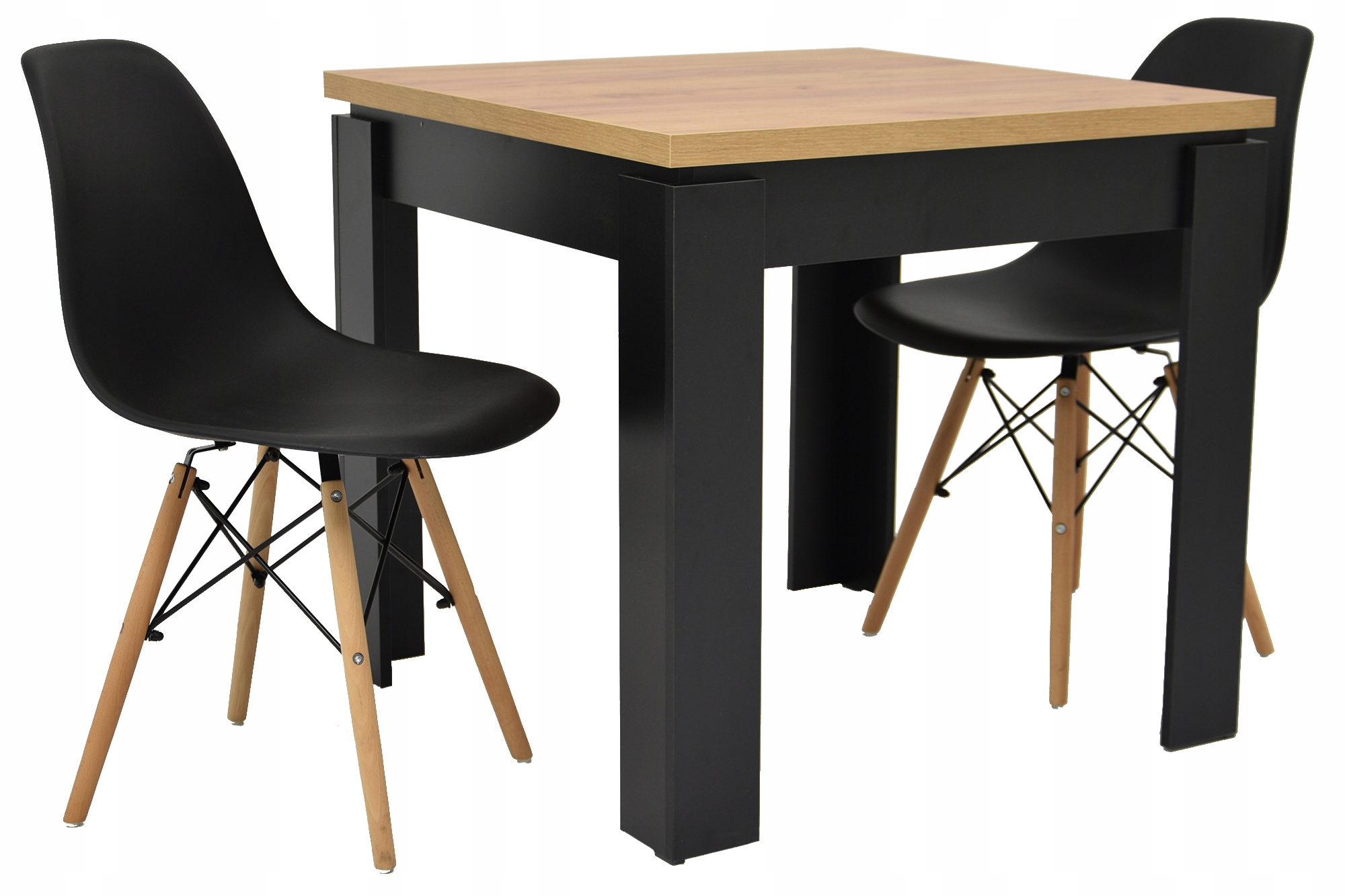 

Stół 80x80 cm Craft 2 krzesła Sl skandynawskie