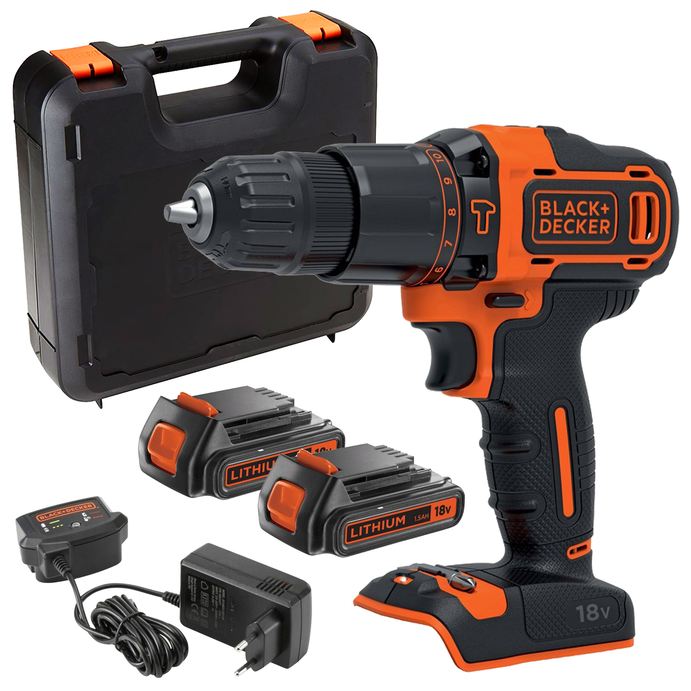 

Black Decker BDCHD18KB Wiertarko-wkrętarka 2x1,5Ah