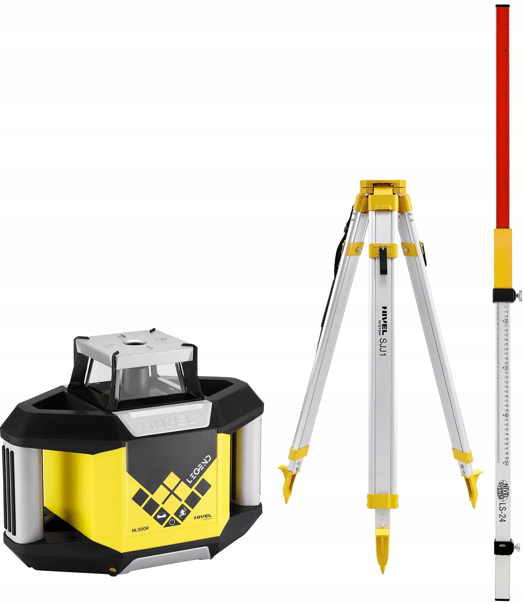 Czerwony Niwelator Laserowy Nivel System NL300R Digital Statyw SJJ1 LS-24