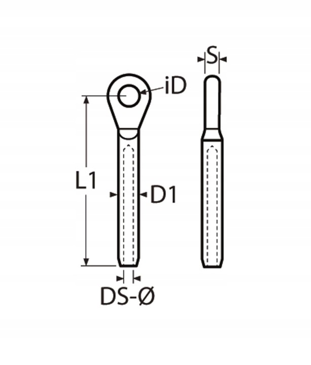 KOŃCÓWKA OCZKOWA DO ZAWALCOWANIA 6 MM NIERDZEWNA 1 Kod producenta KAT03618-1szt