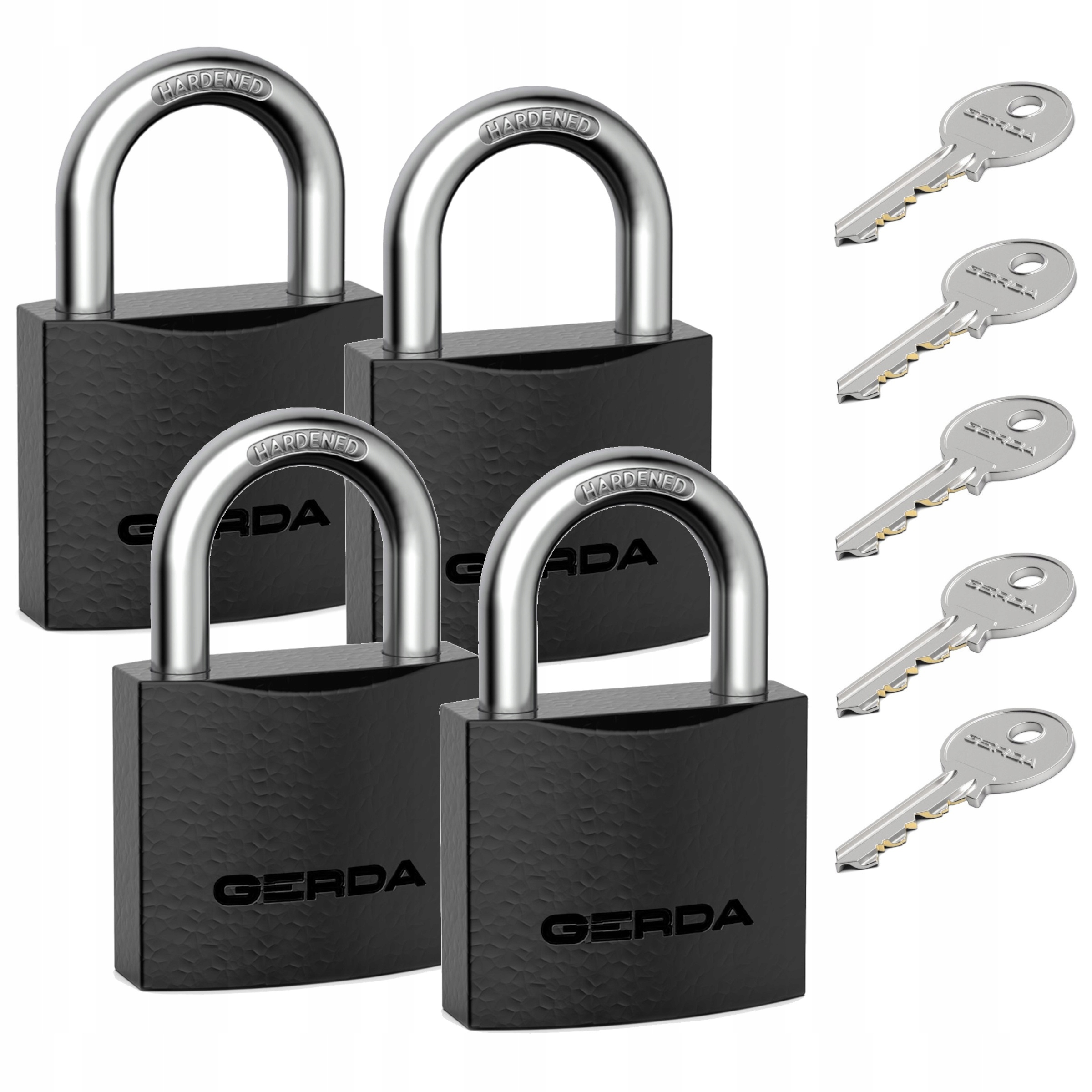 

kłódka Gerda Kzzs S30 system jednego klucza 4 szt
