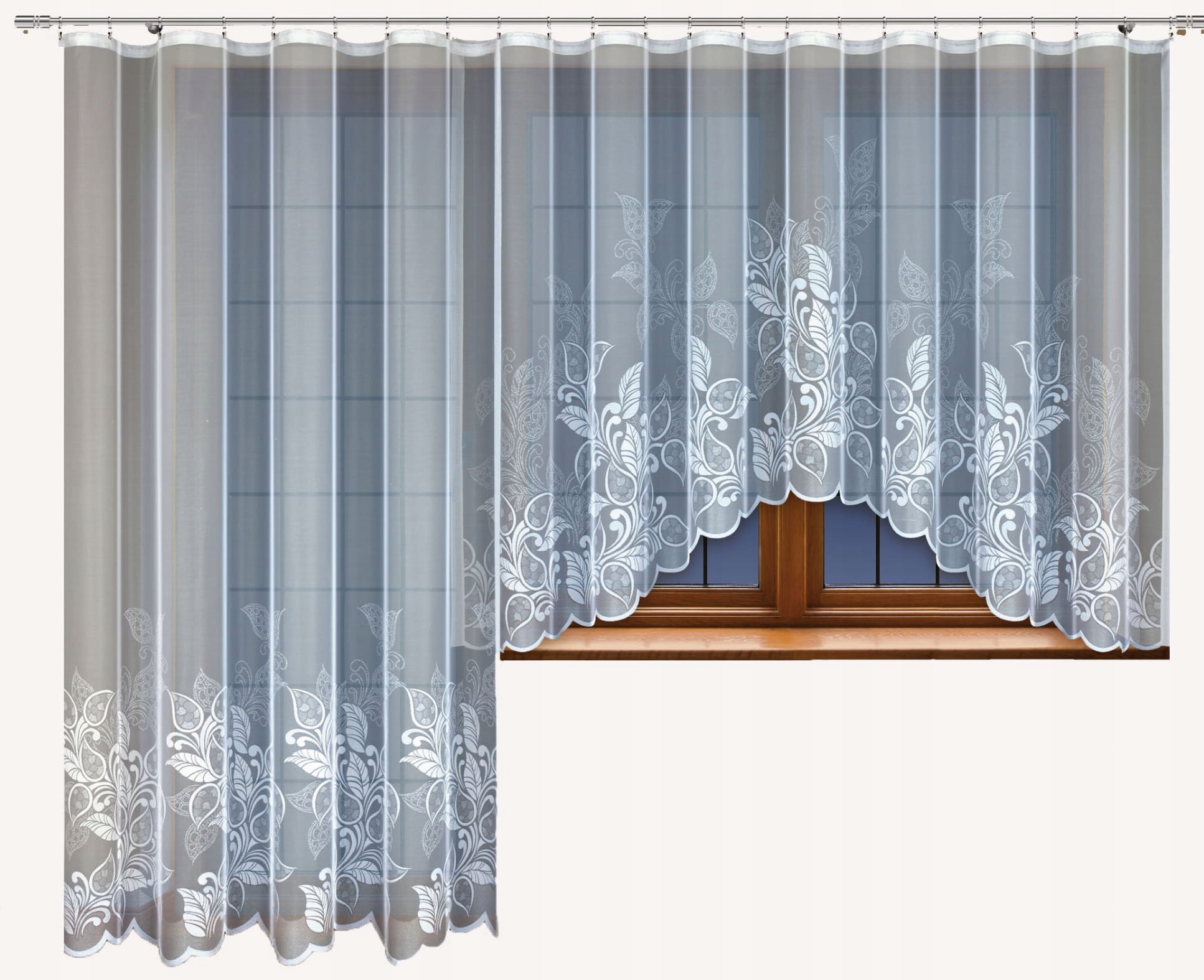 Balkónový komplet na mieru, krásny a elegantný s páskou Poľské Záclony