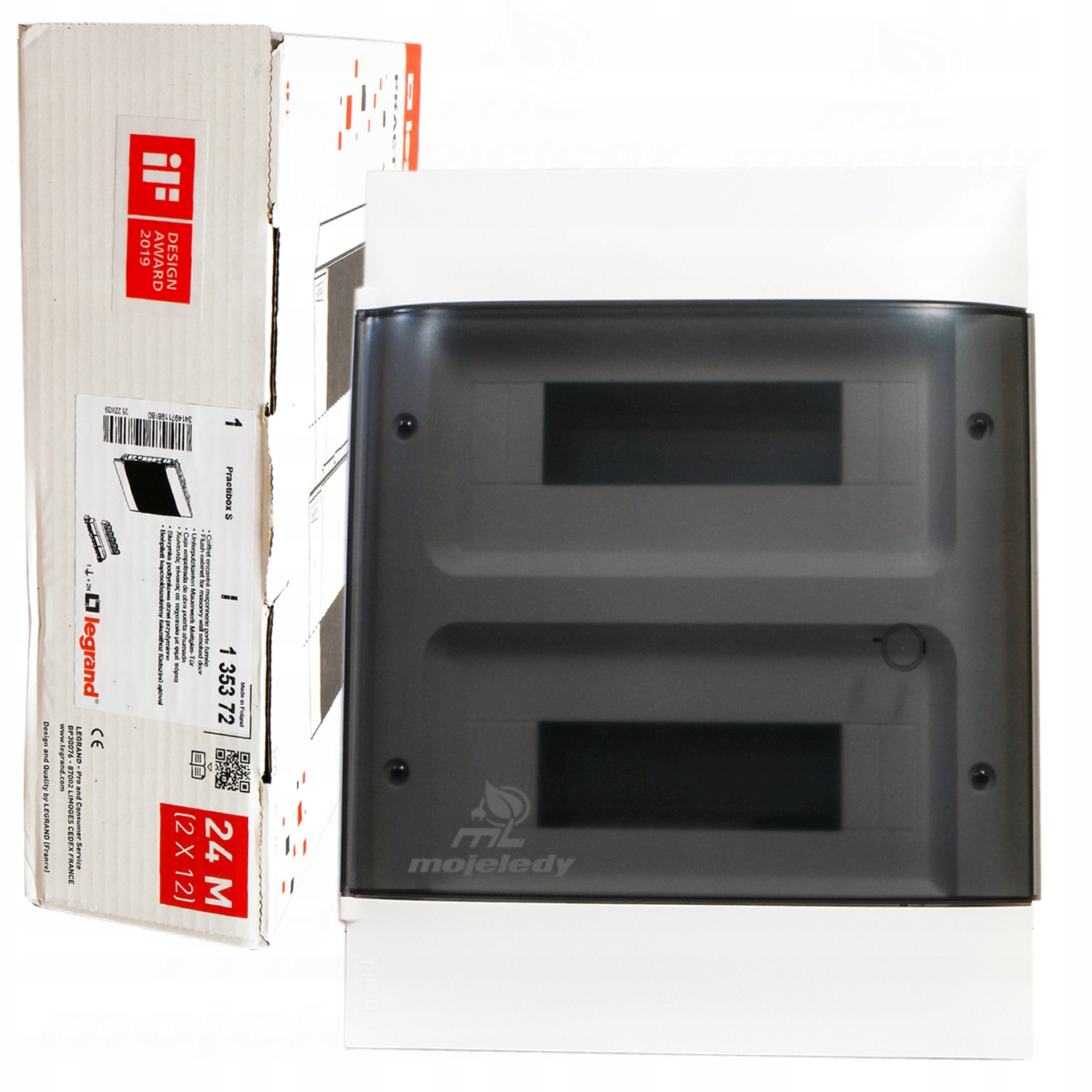 Podomítkový rozvaděč 2x12 S-24 N+pe dveře 135432