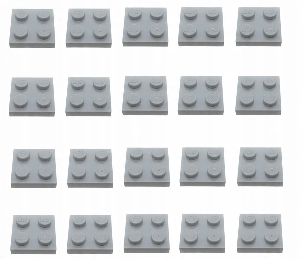 

Lego Płytka 2X2 Jasny Szary 4211397 3022 20 szt