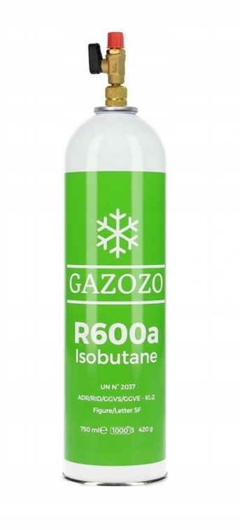CZYNNIK R600A IZOBUTAN 420G + ZAWÓR HIT