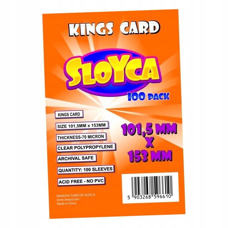 KOSZULKI KINGS CARD 101, 5X153MM (100SZT) SLOYCA