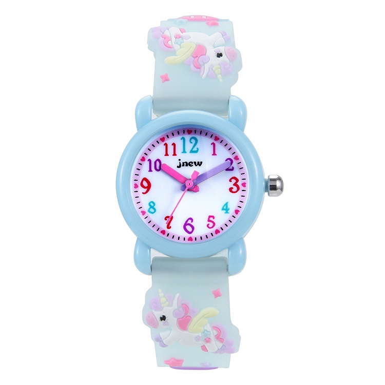 Zegarek dla dziewczynki z jednorożcem i motylem Wodoszczelność poniżej 20m = WR20