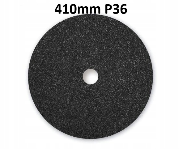 Krążek papier ścierny dwustronny 410mm węglik krzemu 406 P36 czarny