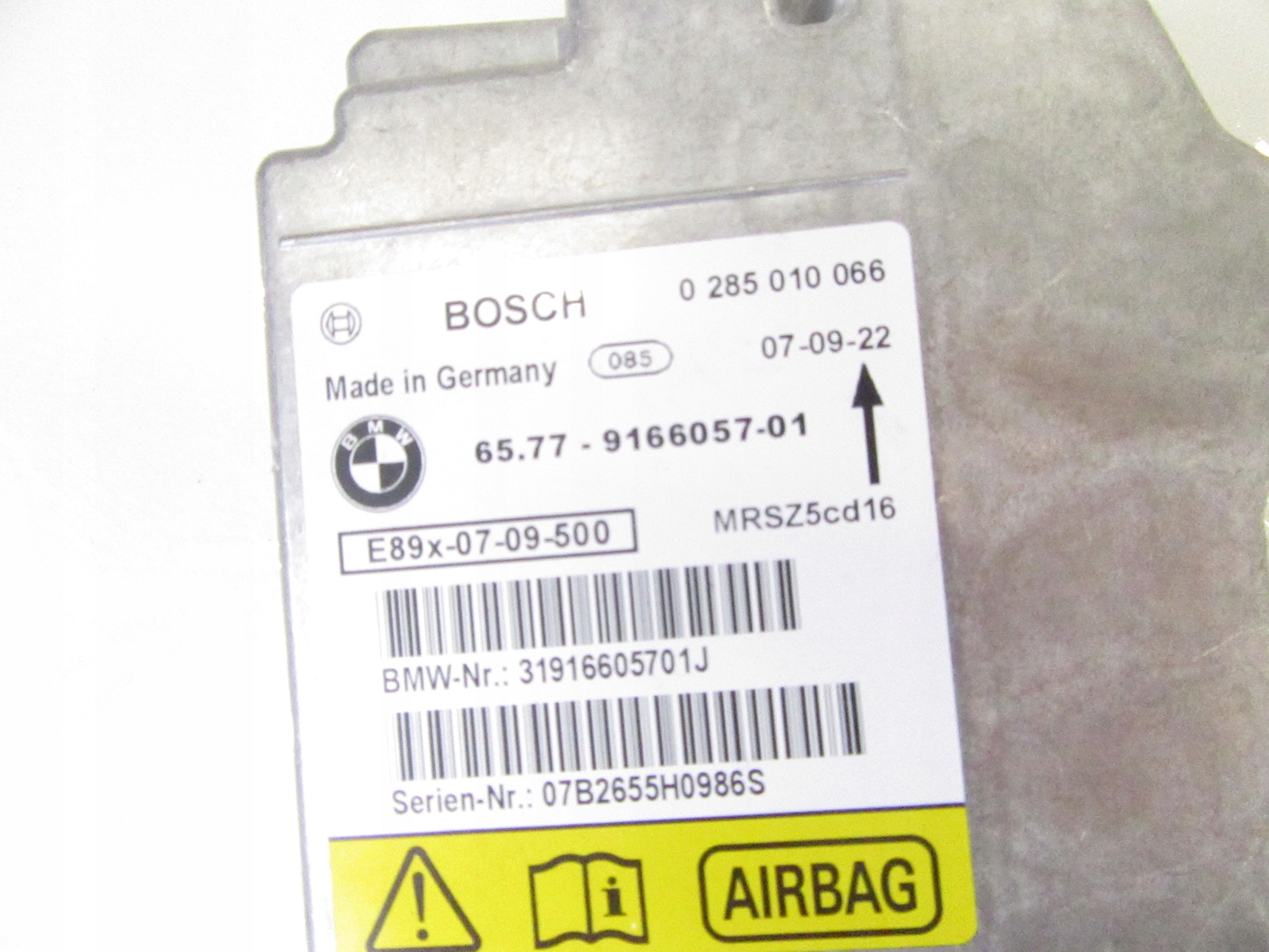 control unit module airbags powietrznej airbag BMW e81 e82 e84 e87 e90 e91 e92