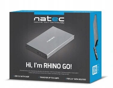 Natec Obudowa Zewnętrzna Rhino Go 2.5" USB3.0 Stan opakowania oryginalne