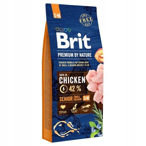 Levně Brit Premium By Nature Senior S+m 15 kg Malá plemena