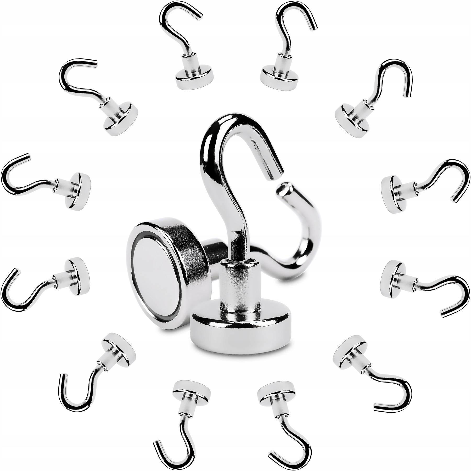 

Mocny Magnes Neodymowy Z Haczykiem 16 mm, 12 szt.