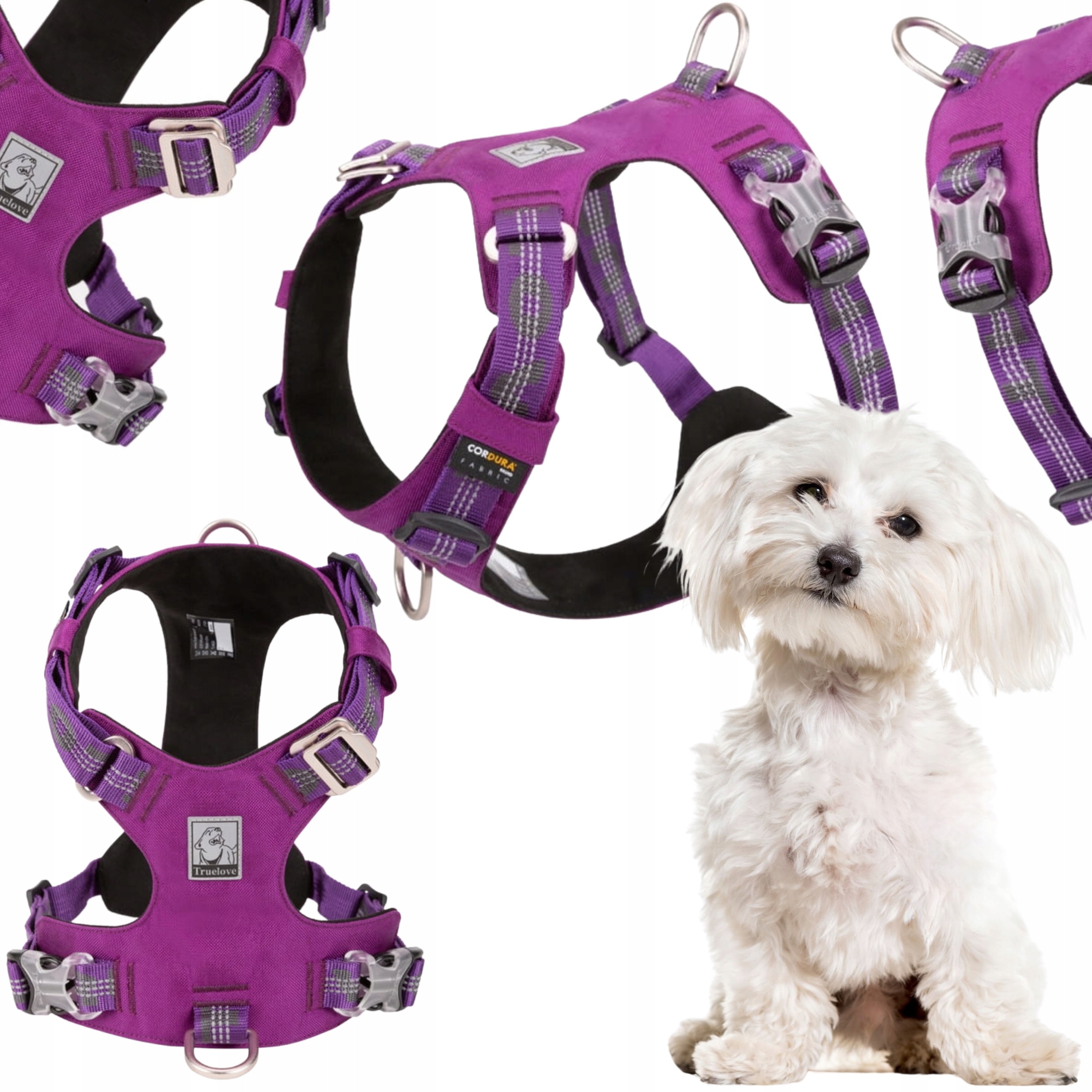 Voděodolné A Lehké Postroje Pro Psa Truelove Adventure Dog Fialové Xxs