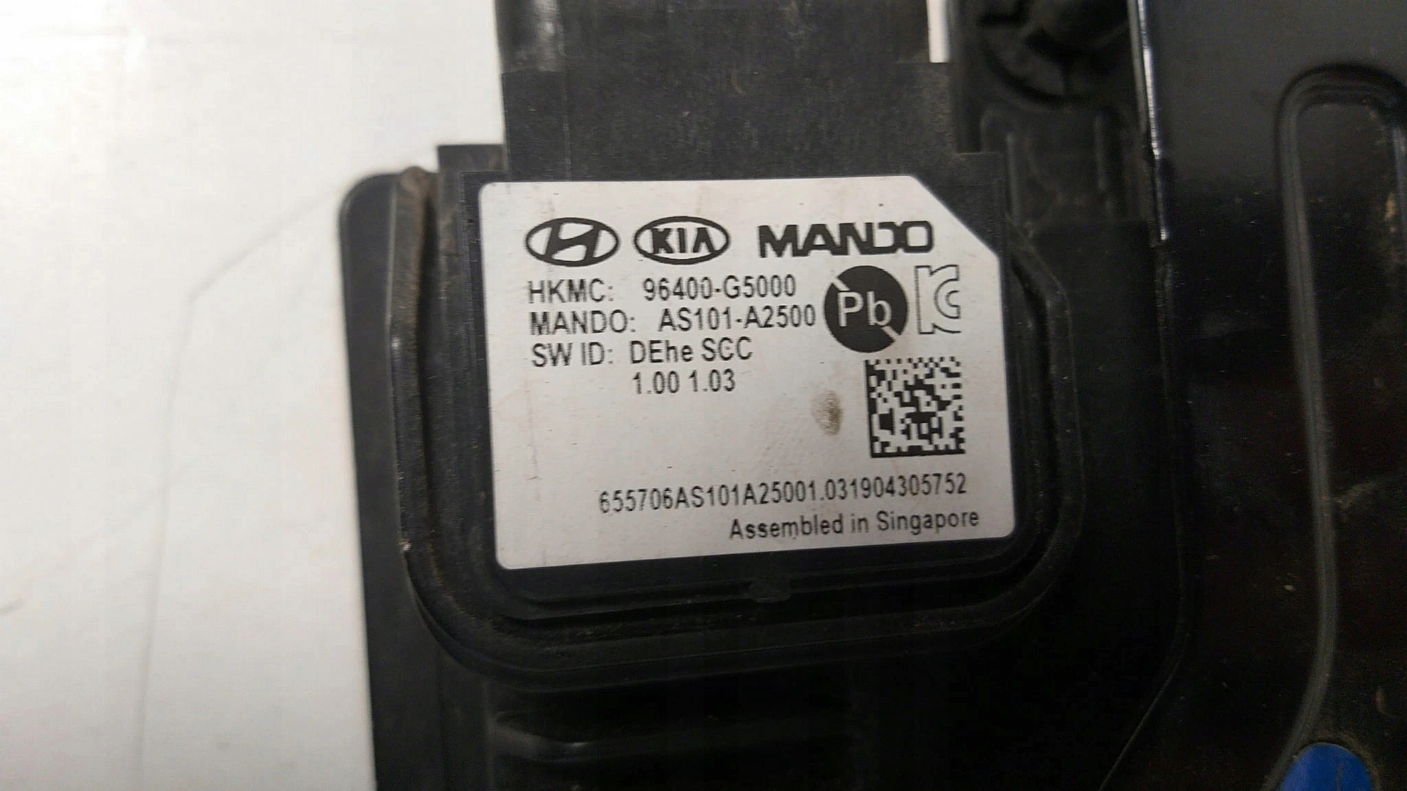 RADAR CZUJNIK DISTRONIC KIA NIRO 96400-G5000 Typ samochodu Samochody osobowe