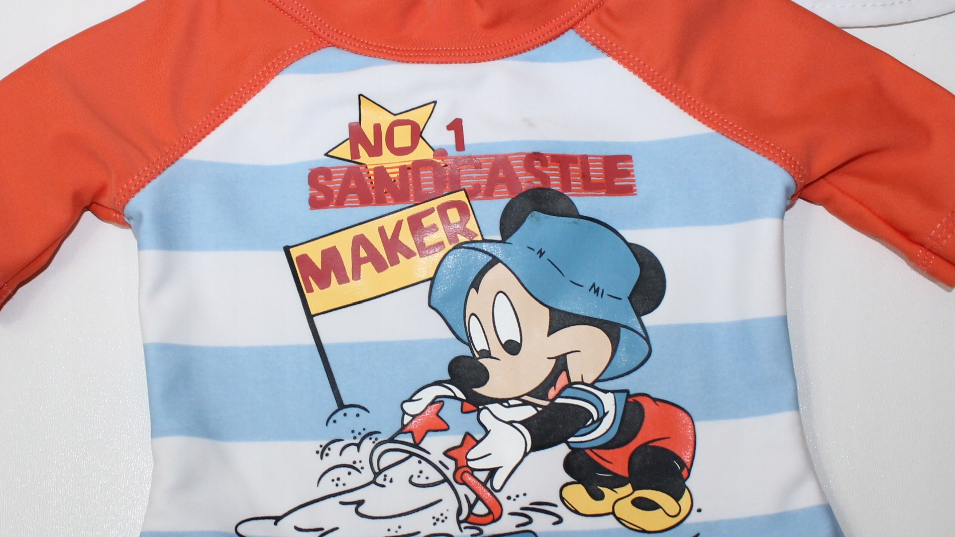 Koszulka kąpielowa z czapką MICKEY 3-6 m 62-68 cm Wiek dziecka 3 m +