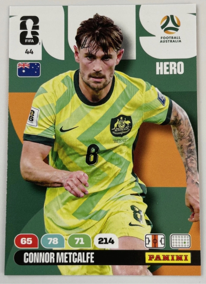 2026 Panini World Cup Conor Metcalfe Australia Nr 44 Hero /ec