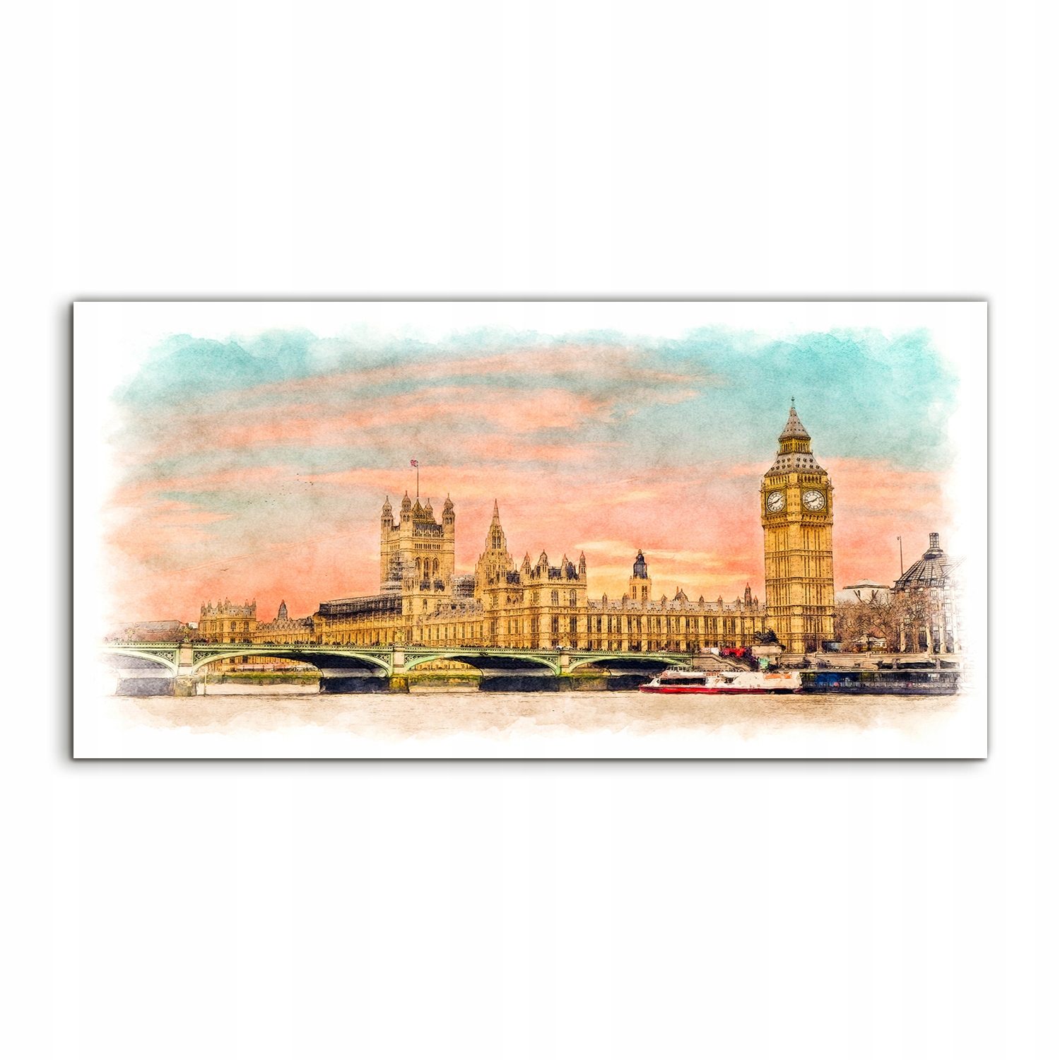 

Obraz akryl 100x50 nowoczesny Londyn Big Ben Most