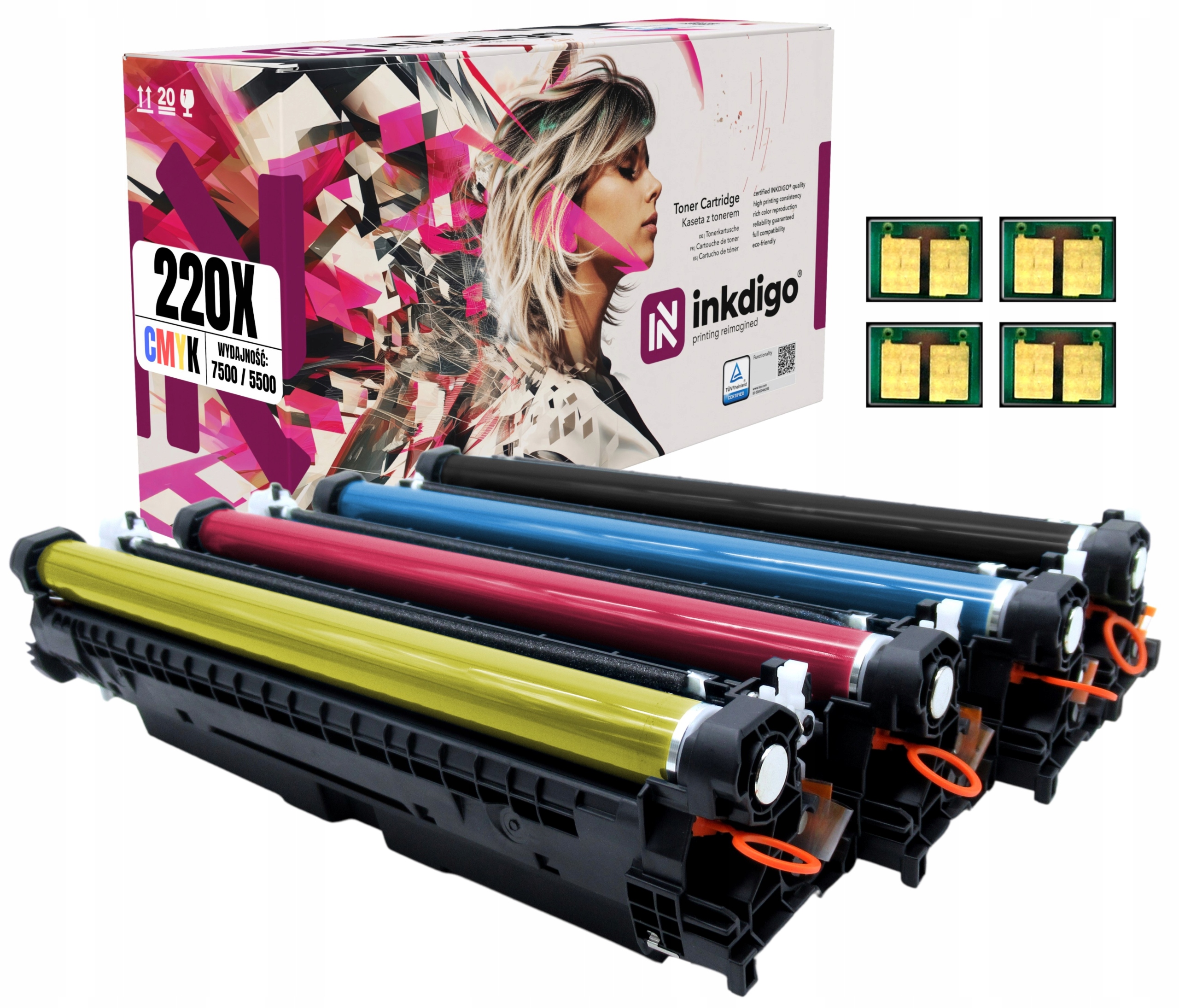 W2200X-W2203X Tonery Zamienne Z Chipem Do Hp Color LaserJet Pro 4202 4302