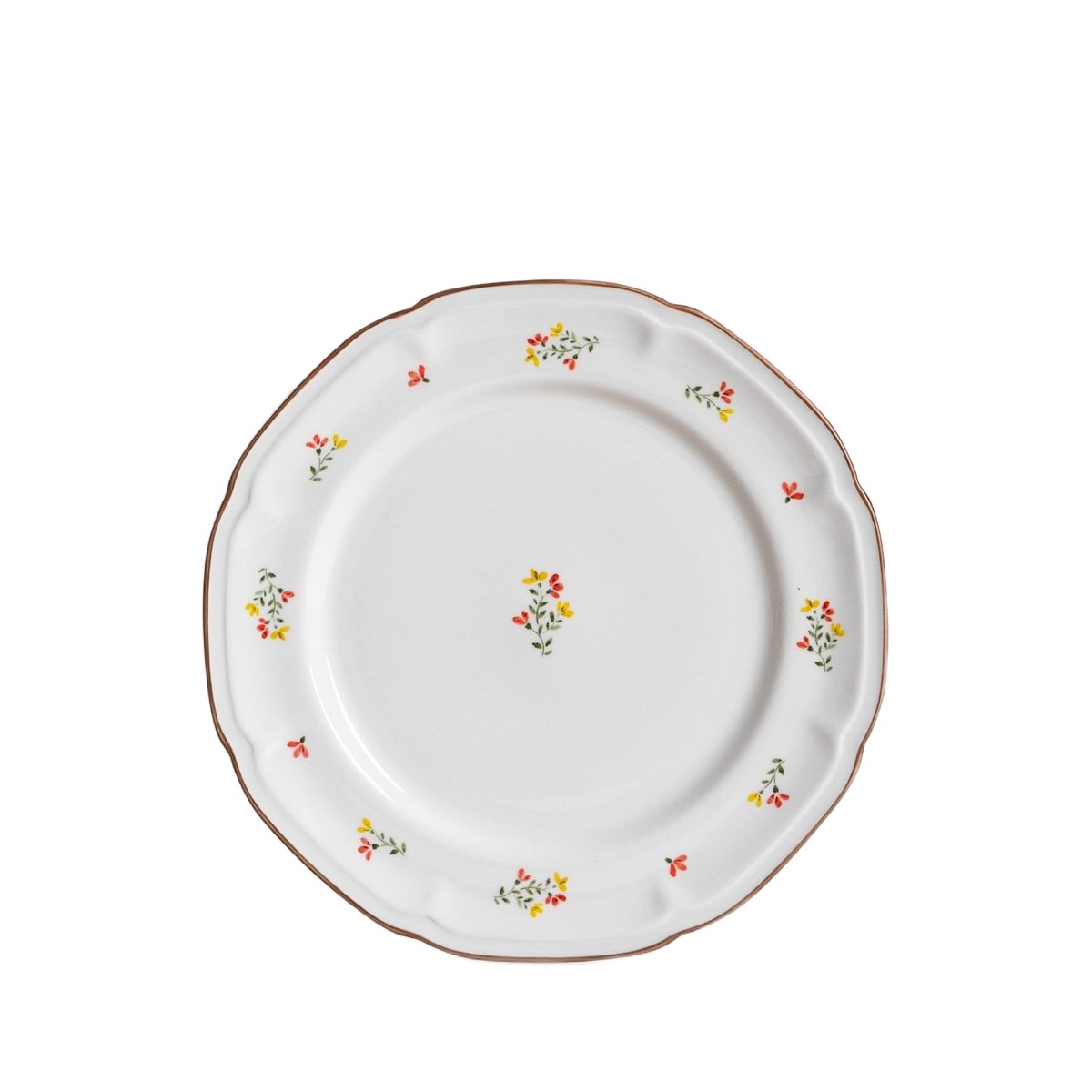 Talerz GRETA obiadowy z kwiatuszkami 27 cm HOMLA