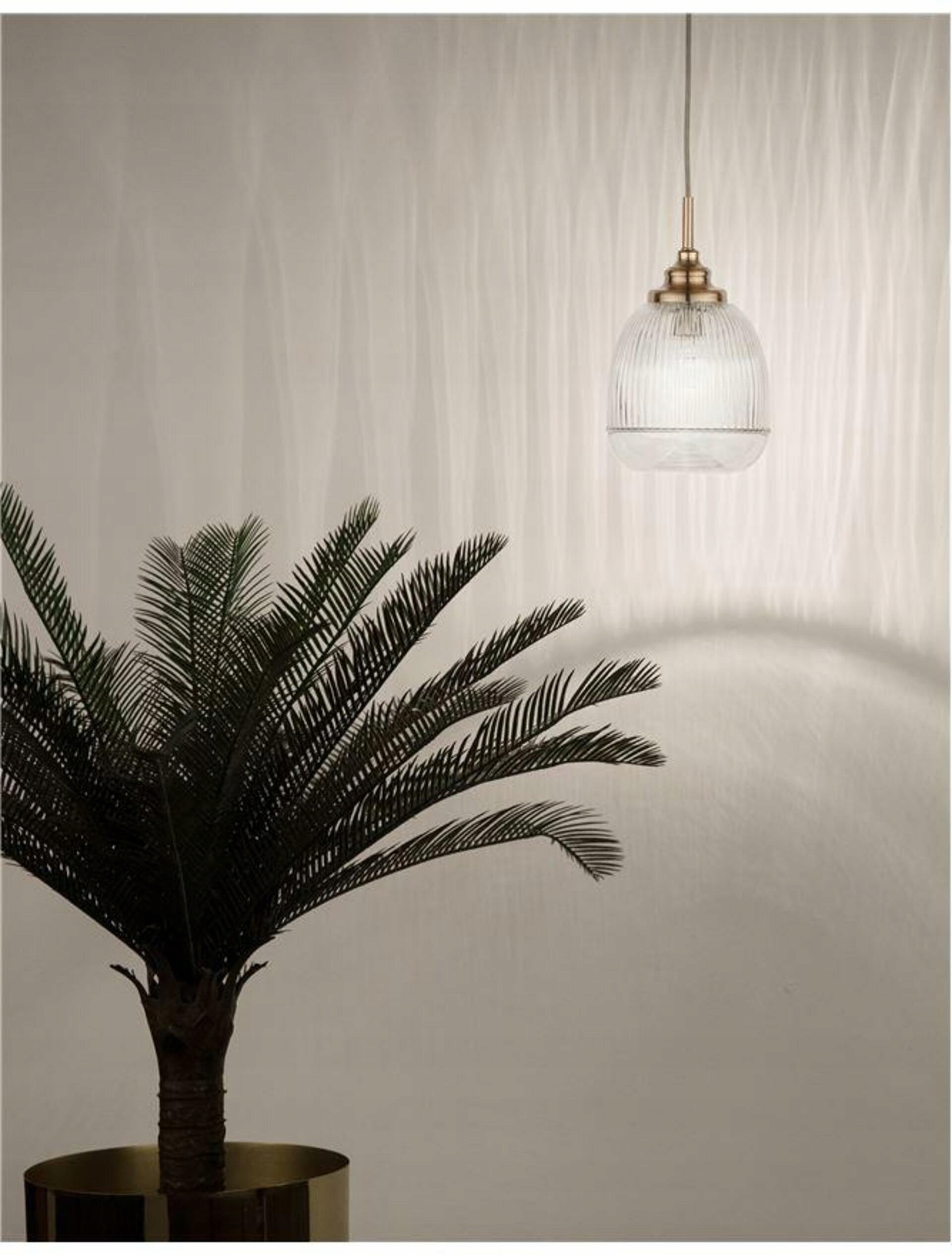 Nova Luce závesné svietidlo Mond saténový zlatý kov číre sklo E14 1x5W 230V