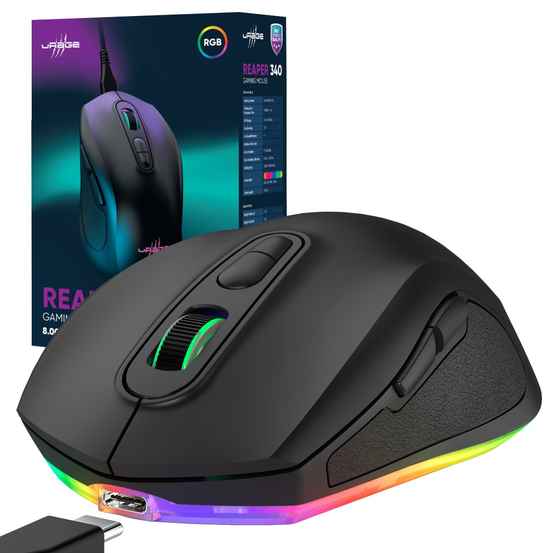 Myszka przewodowa uRage Reaper 340 sensor optyczny