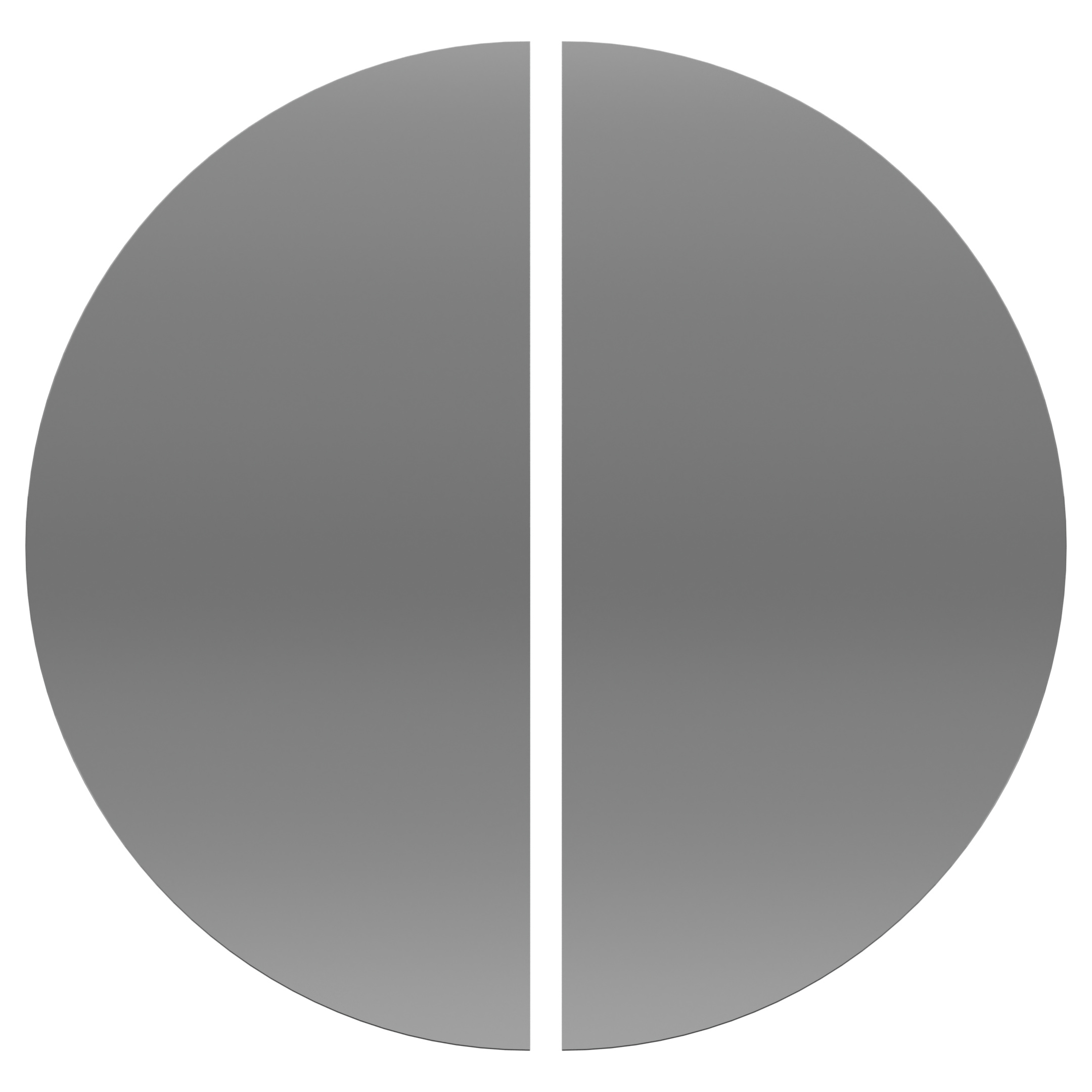 Sada dvou zrcadel s polovinou kola Double I Fi 170 cm