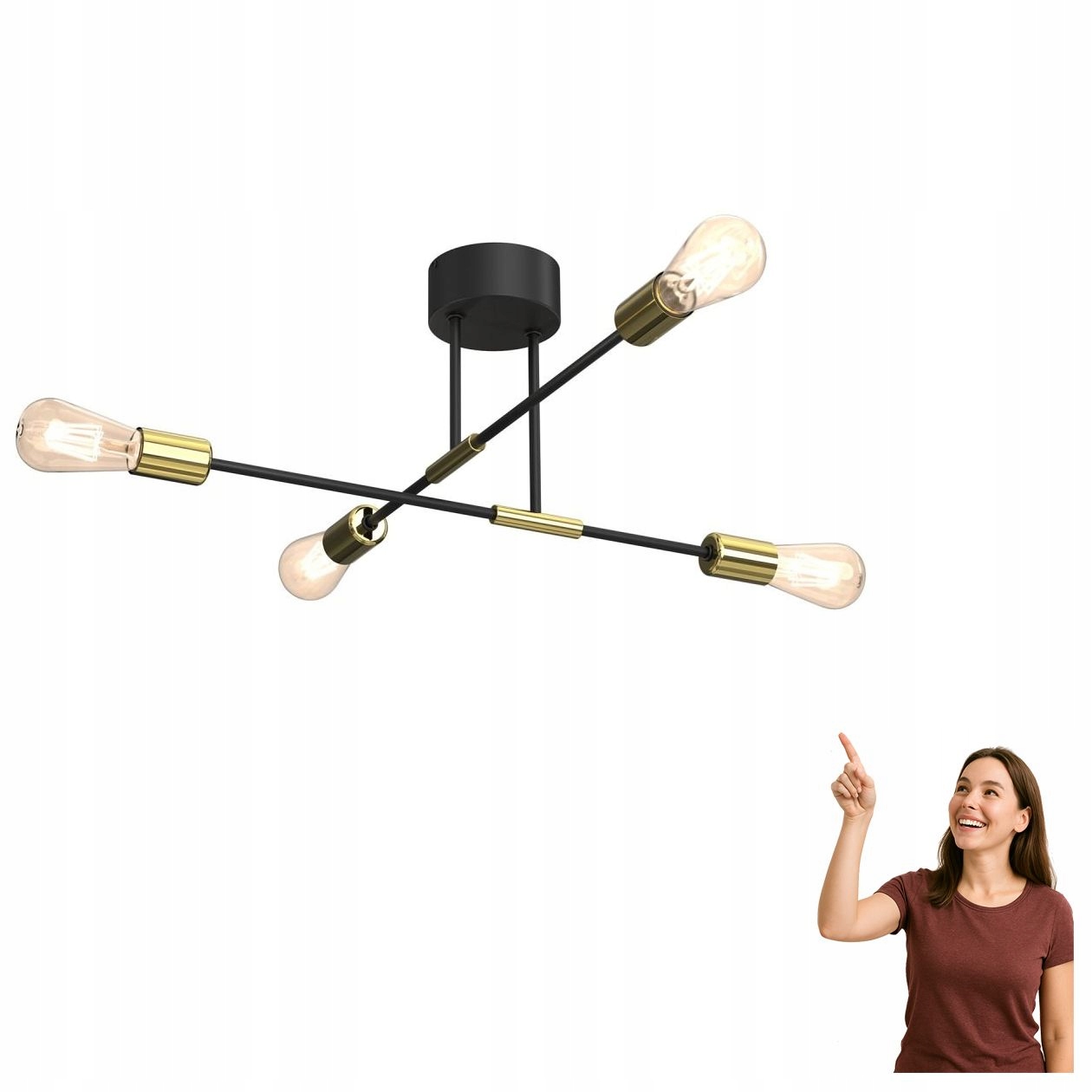 Minimalistická stropná lampa Flame 3906 Luminex