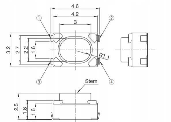 [10szt] Mikrowłącznik ,mikrostyk kluczyk OPEL Producent części Inny
