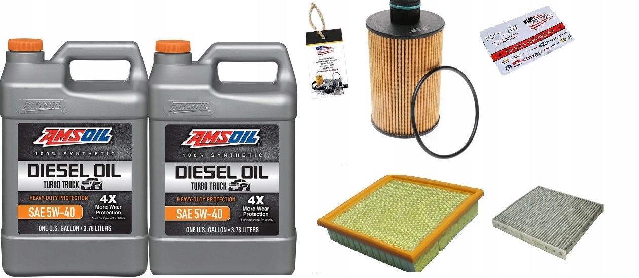 AMSOIL 5W40 + FILTRY GRAND CHEROKEE 3,0 CRD 14-19