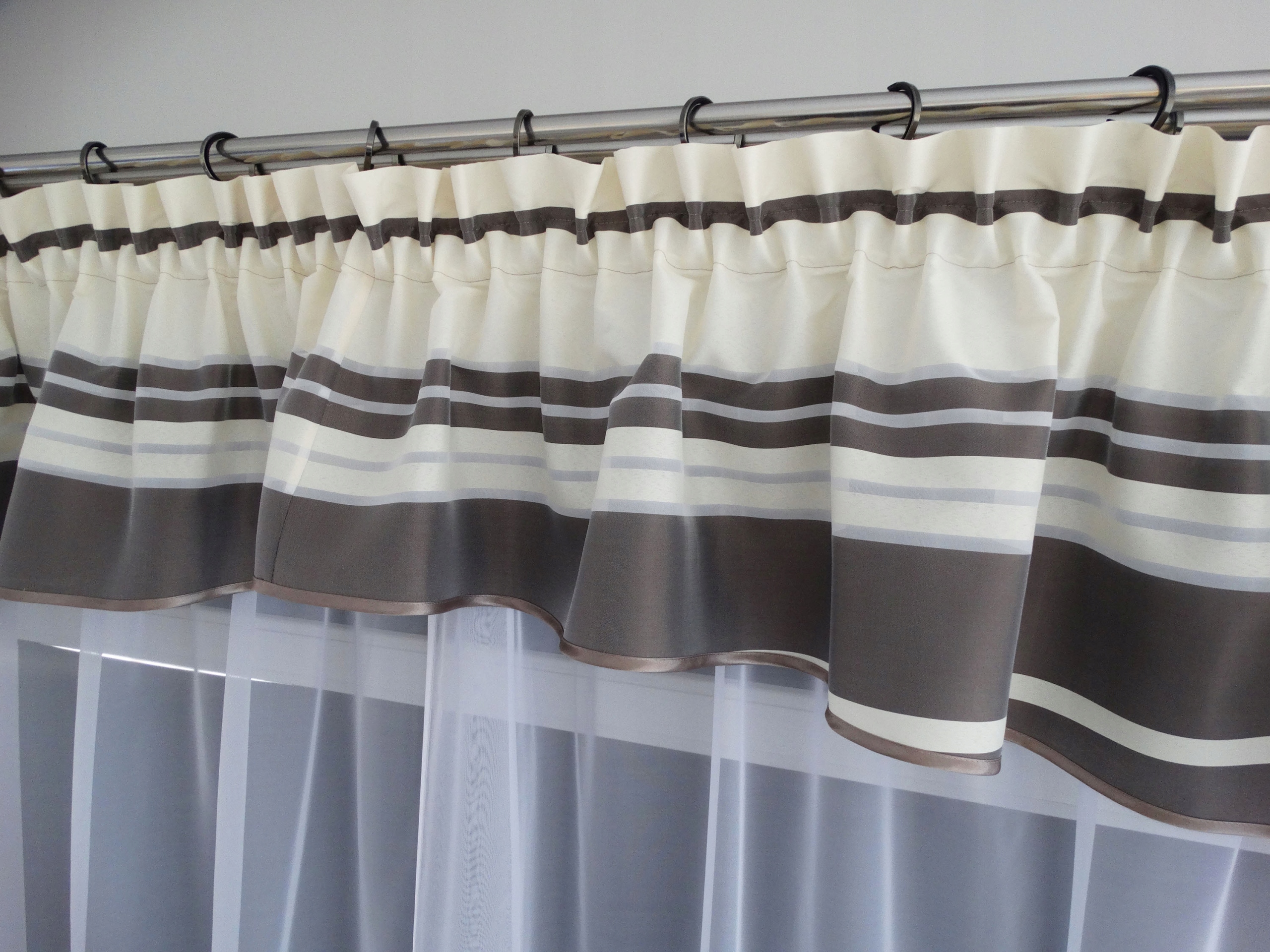 

Mg Lambrekin do firan pasy Brąz Krem 300x40cm