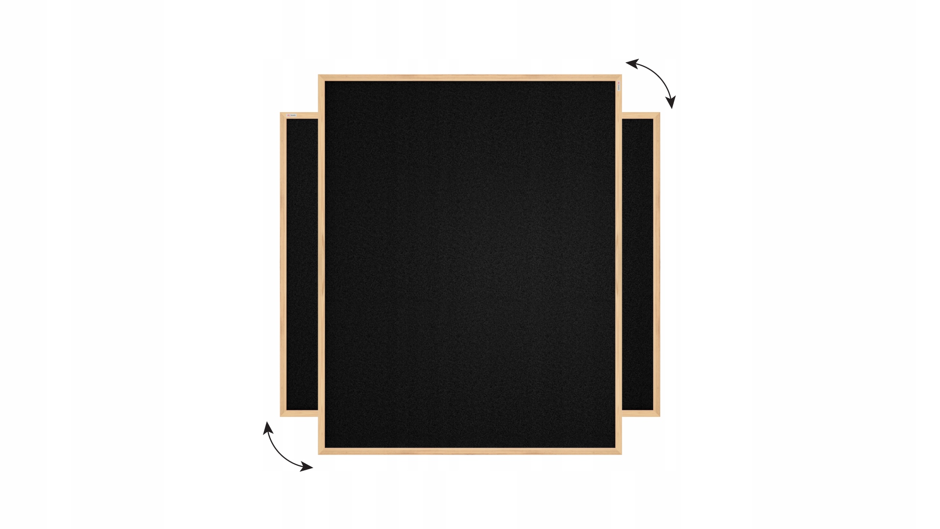 Tablica korkowa czarny kolor korka 100x80 cm Wysokość produktu 80 cm