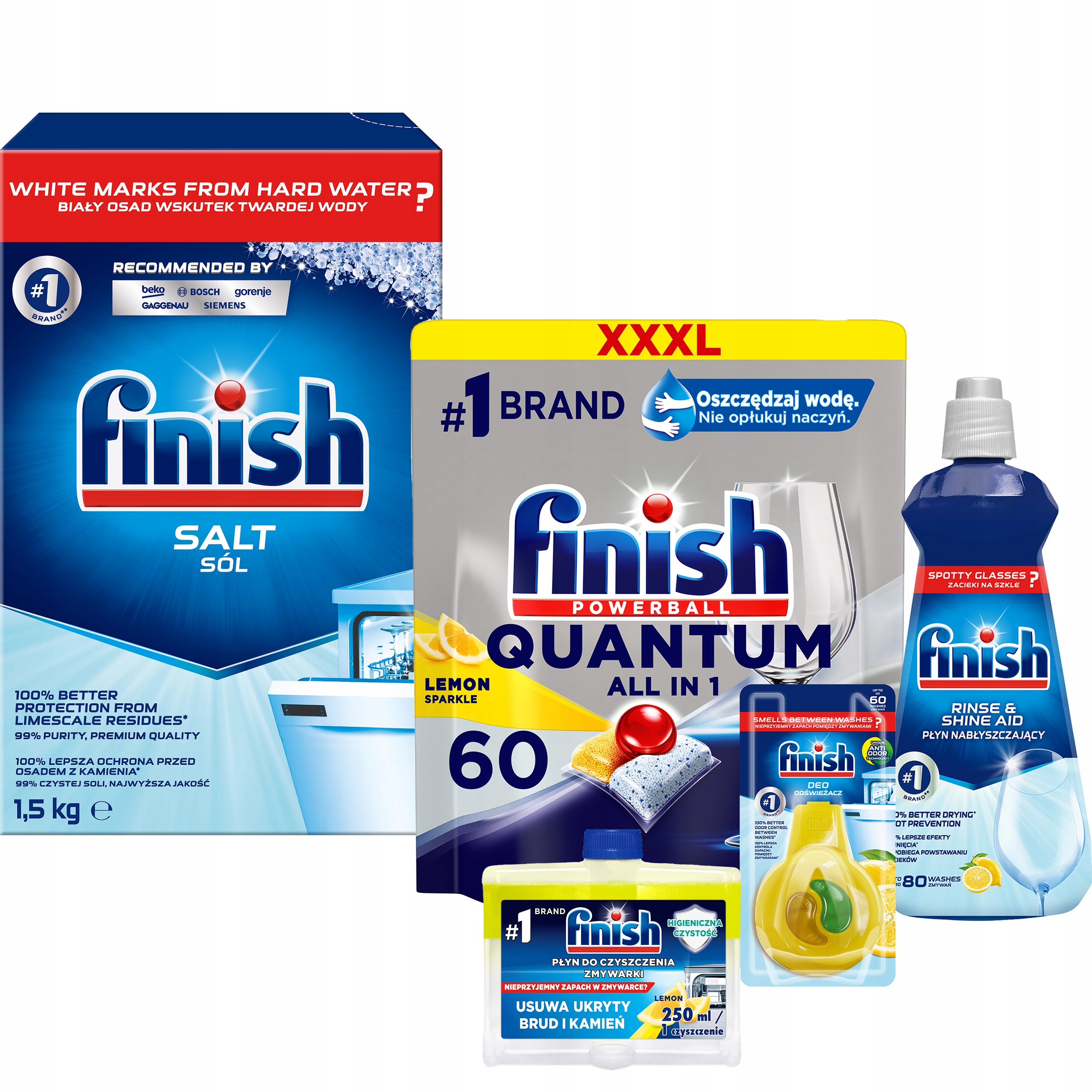 

Zestaw Finish Quantum Ultimate 60 do zmywarki