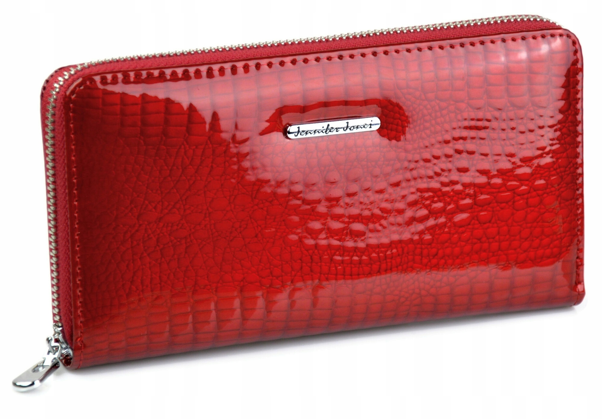 

Skórzany Portfel Damski Piórnik Czerwony Rfid Duży