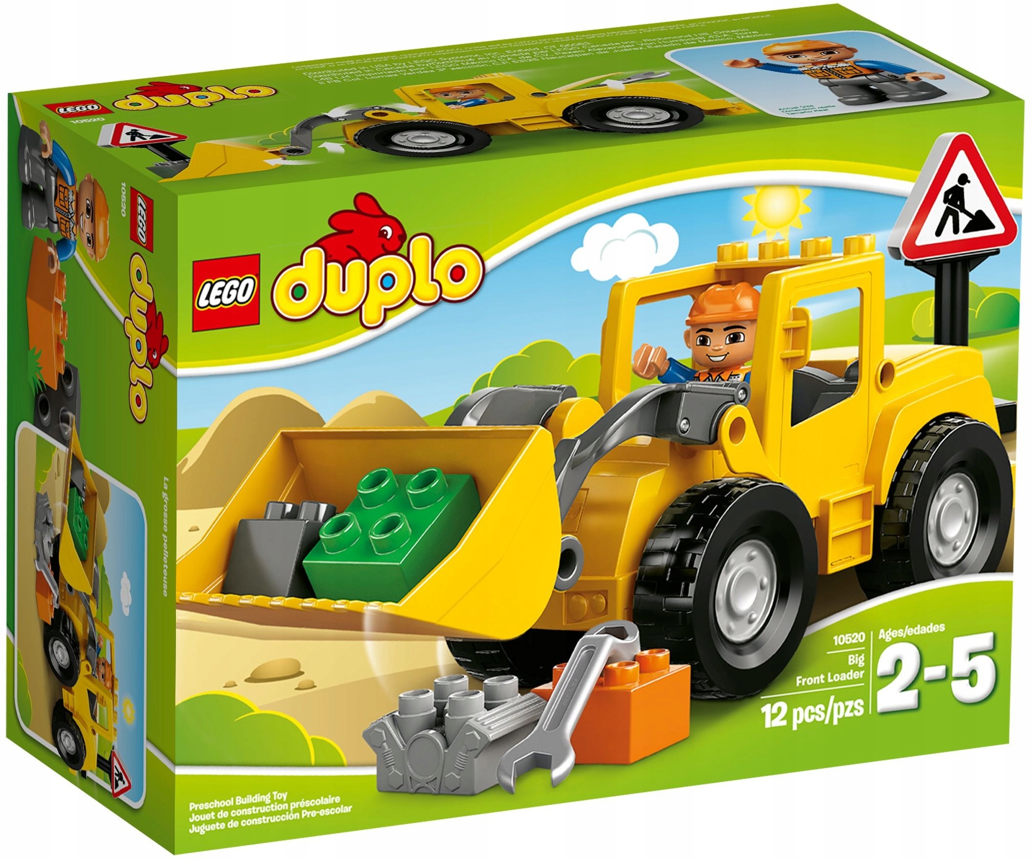 Lego Duplo 10520 Ładowarka Budowa Znak Drogowy Klucz Nowe
