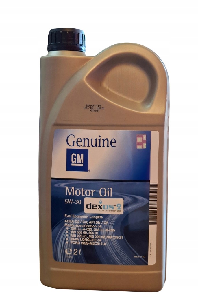Olej Silnikowy Gm/opel Dexos 2 5W-30 2L Oem DEXOS2
