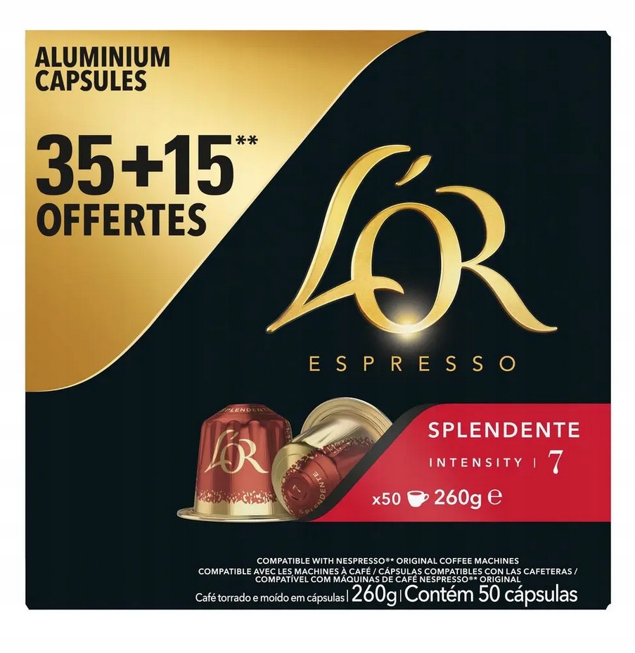 Levně L'or Splendente Kapsle Nespresso 50 Ks 260G