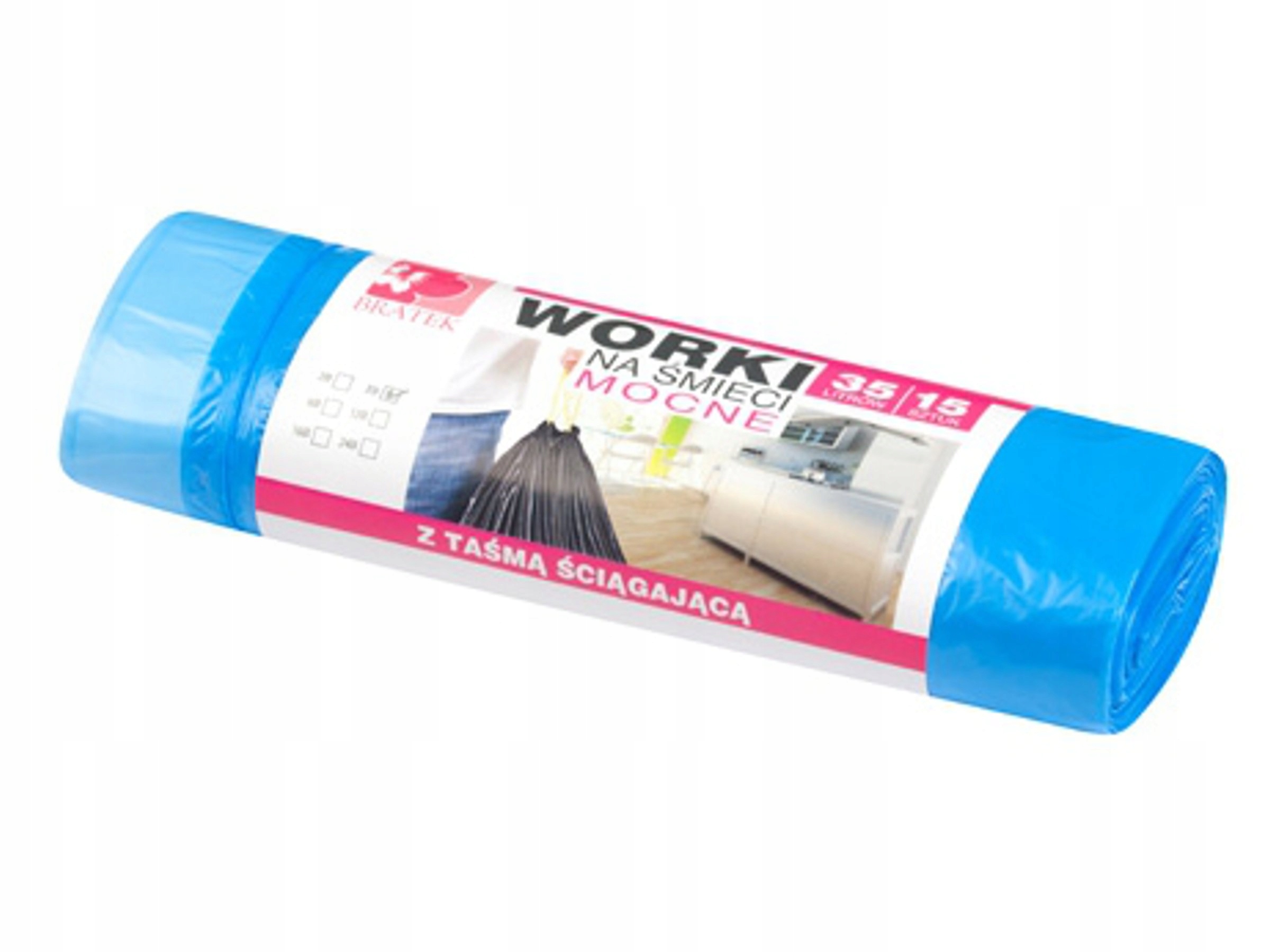 

Worki Na Śmieci Z Taśmą 35 Litrów 15 Sztuk Hdpe