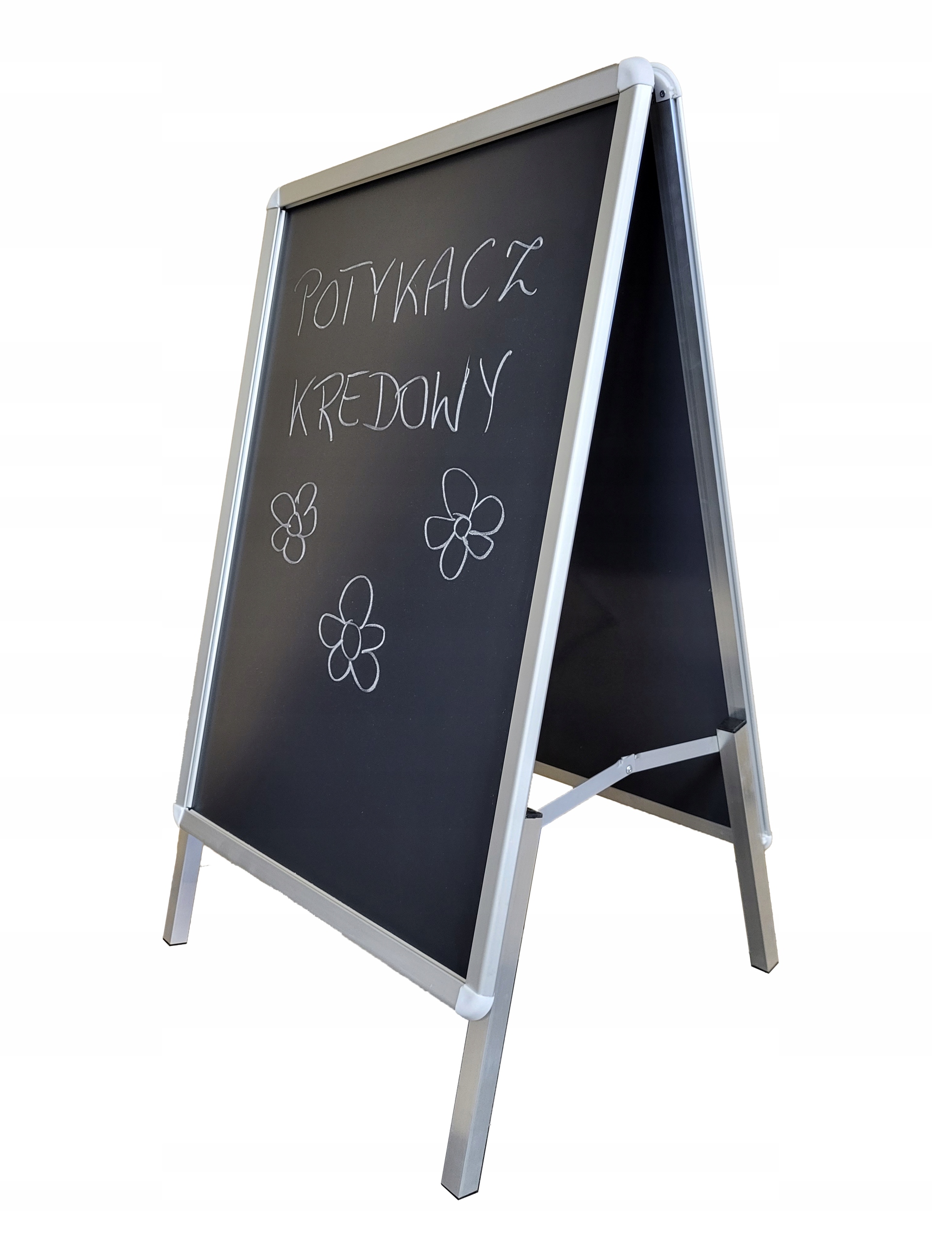 STOJAK REKLAMOWY B2 (POTYKACZ) KREDOWY HIT 2w1 NOWOŚĆ PROFIL 32MM ANODA!!!