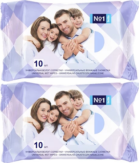 

Chusteczki nawilżane Bella z alantoiną 10 szt x2