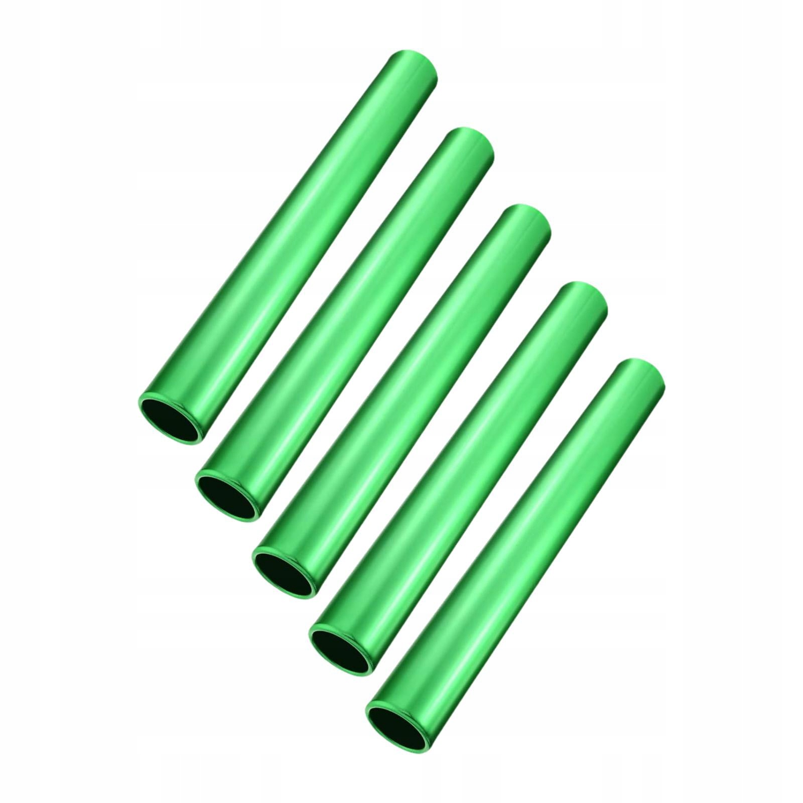 5x Track Field Relay Batons Nonslip Supplies Accessories Portable Green