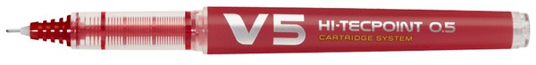 Pióro kulkowe na naboje V5 czerwone Hi-Tecpoint Begreen, Pilot
