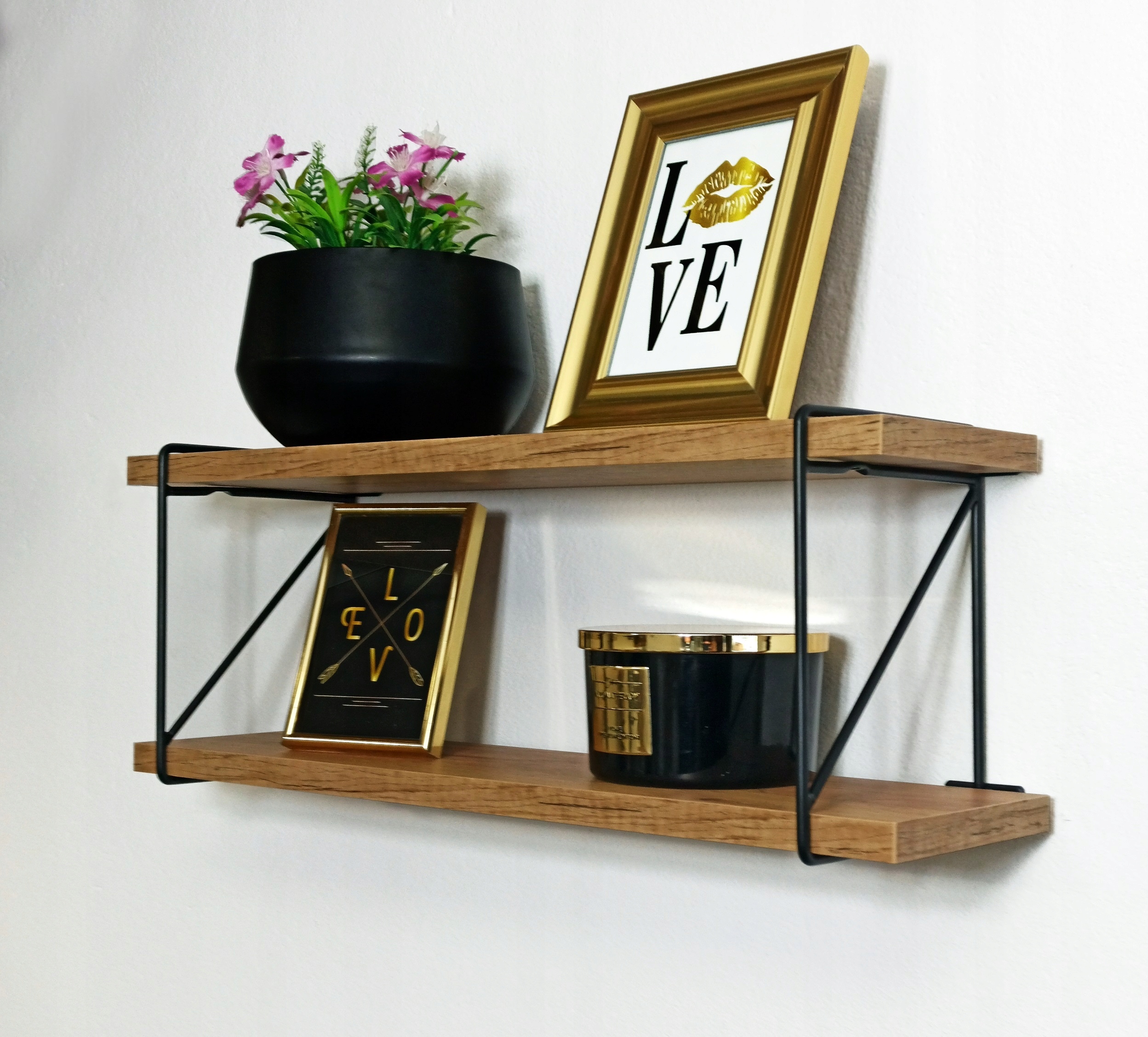 PÓŁKA ŚCIENNA WISZĄCA TYPU LOFT - INDUSTRIALNA Marka Zarbau