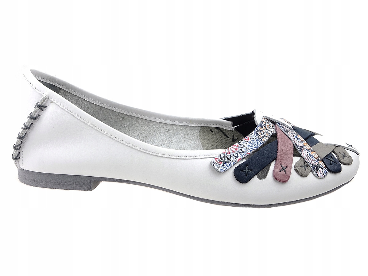 

Maciejka buty balerinki 01358-21 białe, skóra 40
