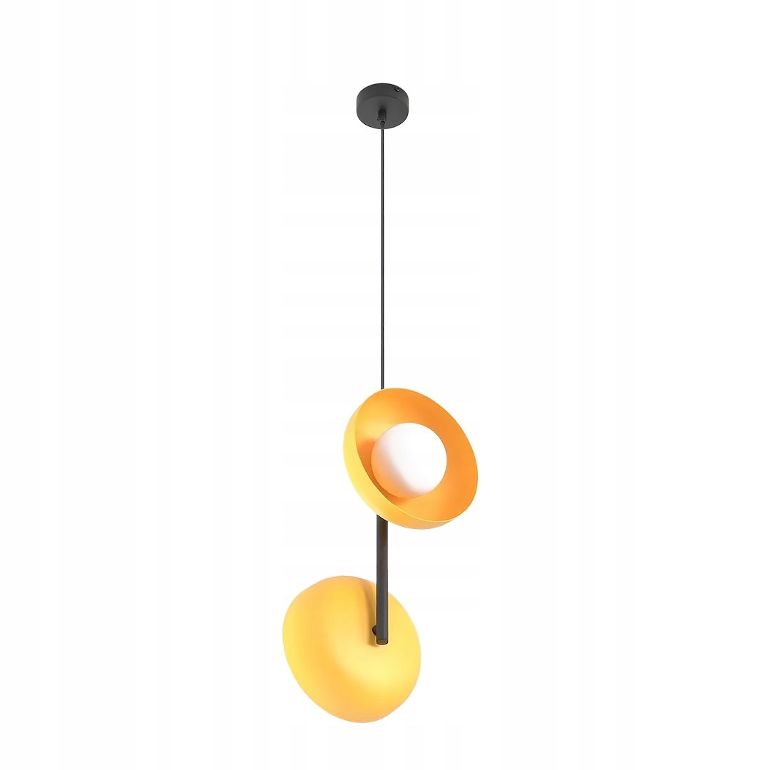 Závesné lampy Vanila 2 v oranžovej farbe Minimalistický dizajn