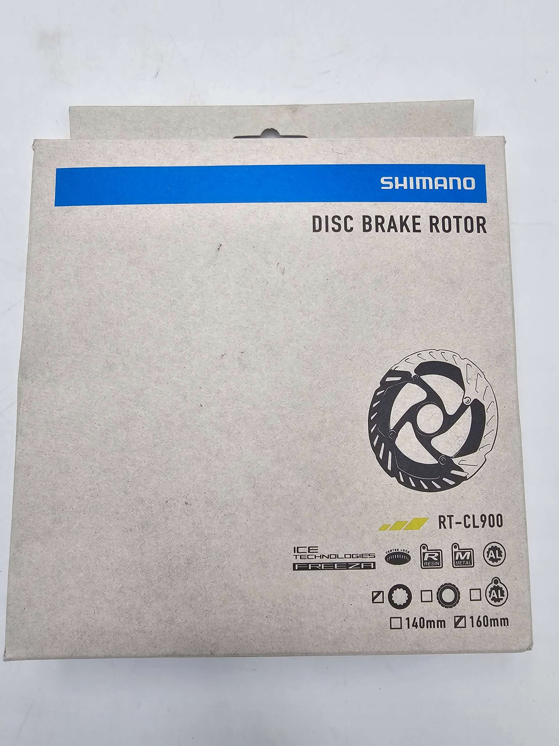 SHIMANO Unisex - tarcza hamulcowa Rt-cl900 dla dorosłych, kolorowa, 160 mm Mocowanie centerlock