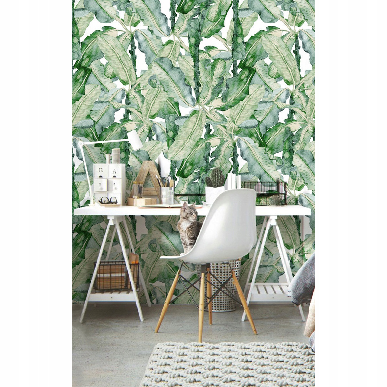 

Fototapeta Pastelowe liście bananowca 250x104 cm