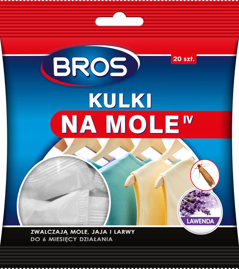 BROS KULKI NA MOLE LAWENDOWE 20szt.