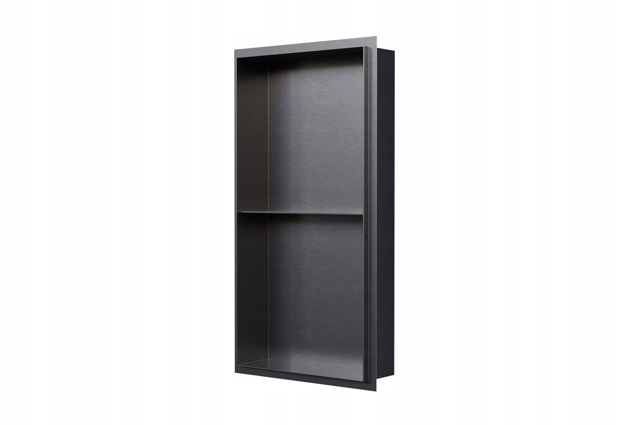 Półka wnękowa do zabudowy bez rantu Bernstein 30x60 gunmetal
