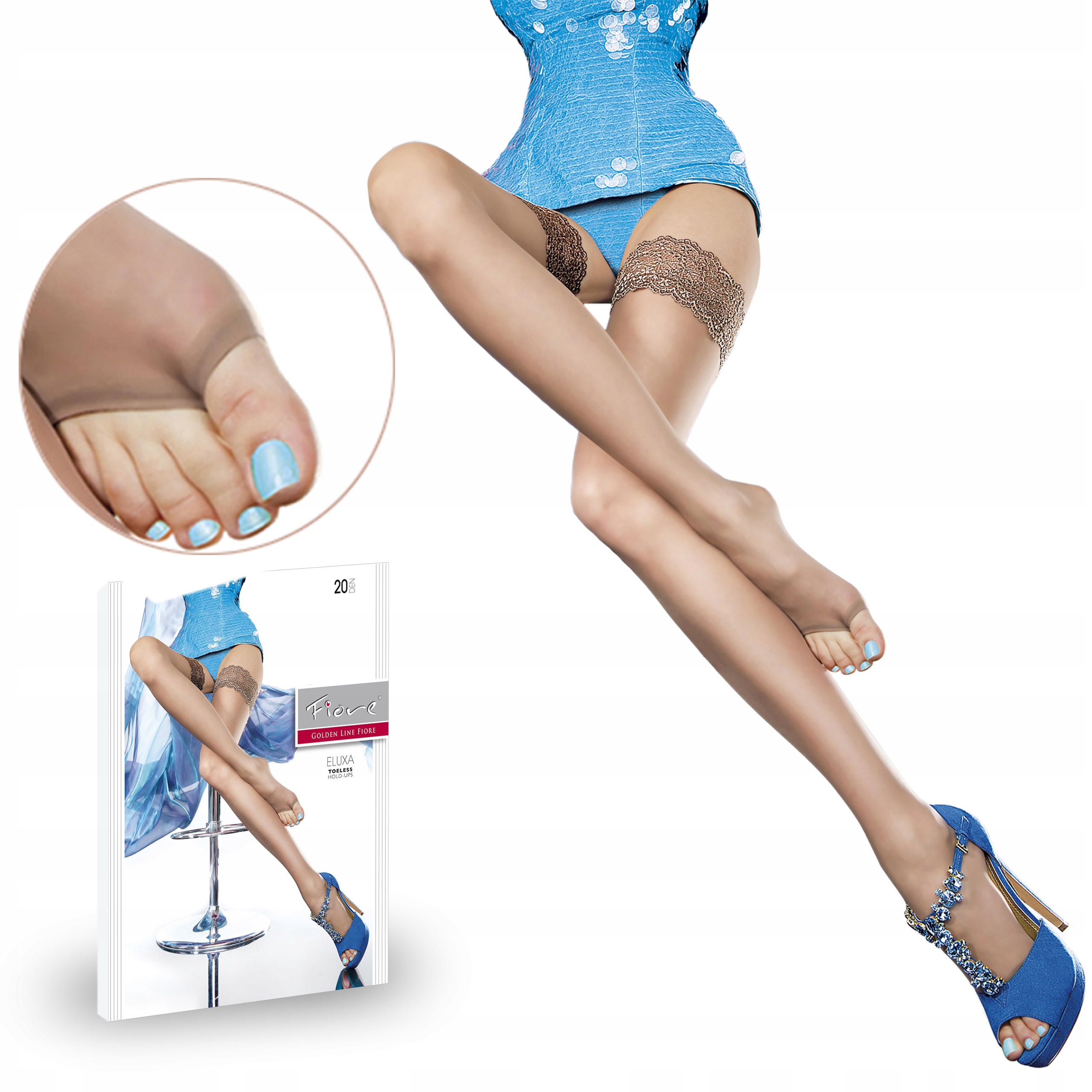 

Fiore pończochy bez palców Eluxa 20den natural 2-S